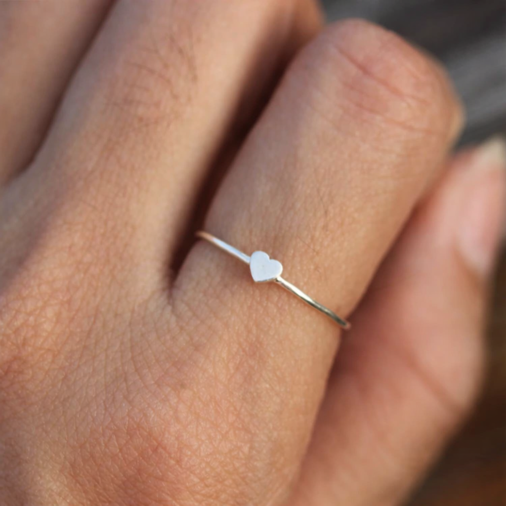 Adjustable Heart 925 Silver Ring