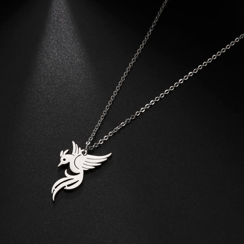 Gold Phoenix Pendant Necklace