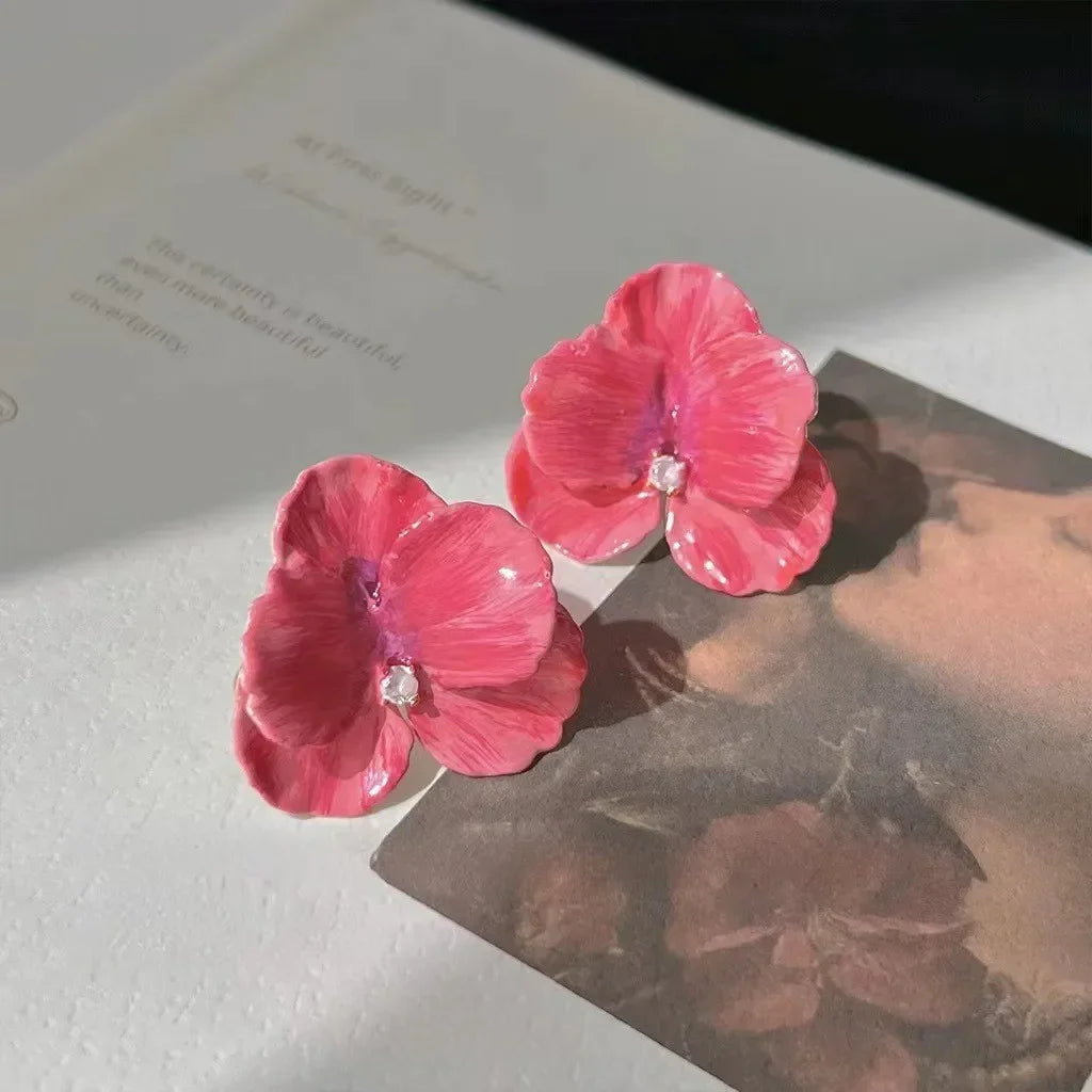 Luminara Enamel Flower Studs