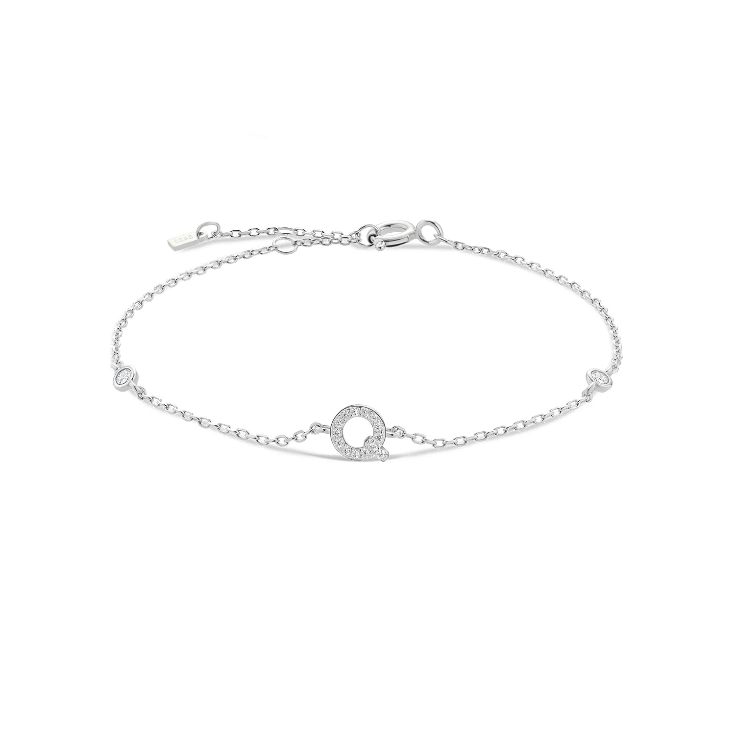 Alphabet CZ Name Bracelet 925 Silver