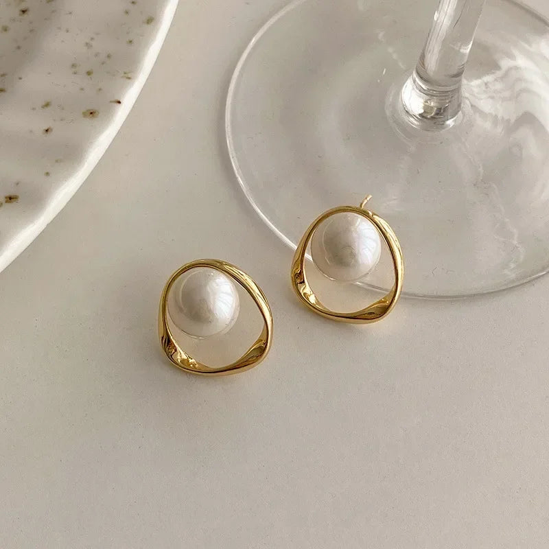 Aurelia Irregular Pearl Luxe Studs
