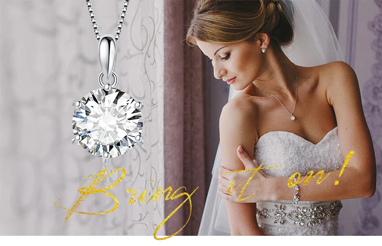 Moissanite Round D Color 925 Silver Pendant