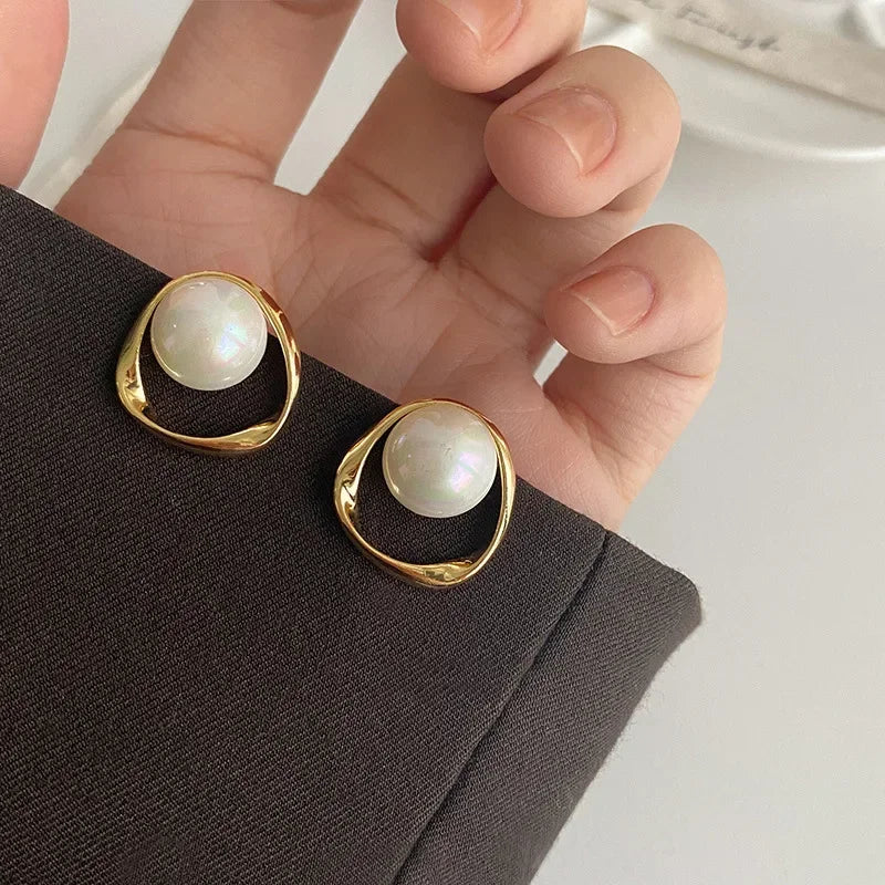 Aurelia Irregular Pearl Luxe Studs