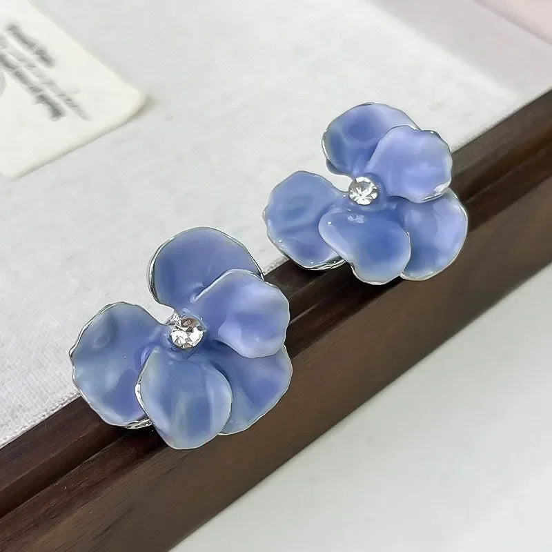 Luminara Enamel Flower Studs