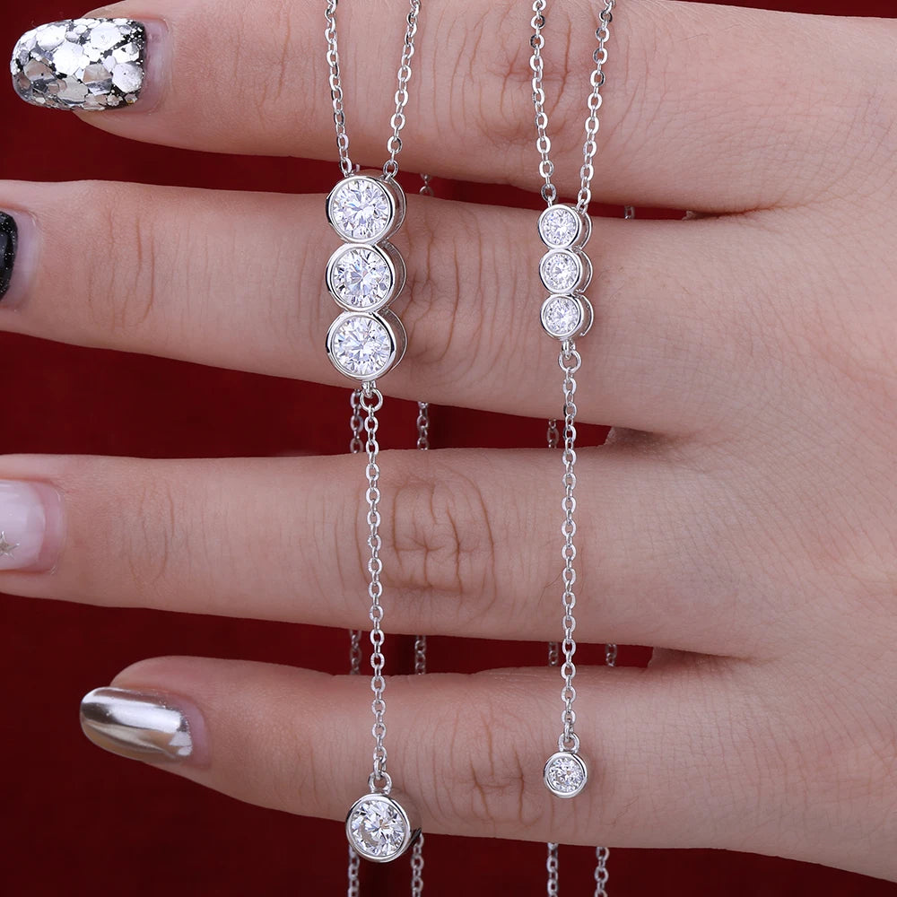 Moissanite Bubble Chain Necklace