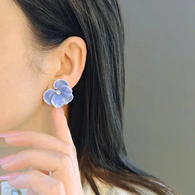 Luminara Enamel Flower Studs