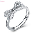 Sterling Silver Bowknot CZ Ring