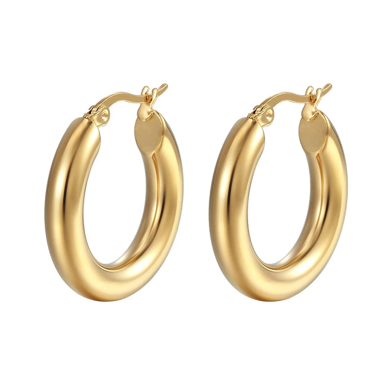 Aurelia Classic Chunky Hoop Earrings