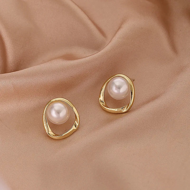 Aurelia Irregular Pearl Luxe Studs
