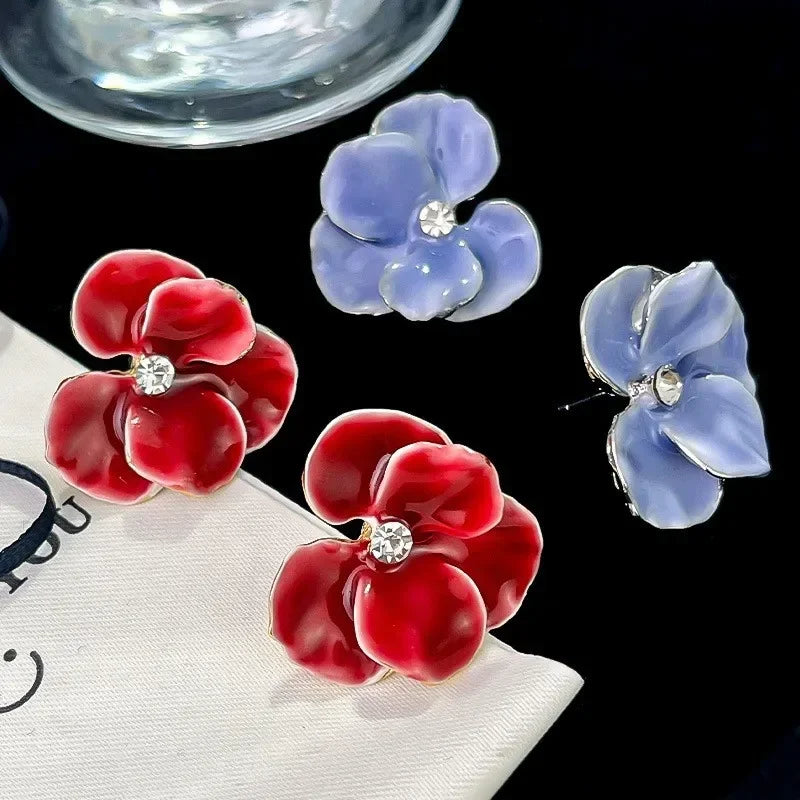Luminara Enamel Flower Studs