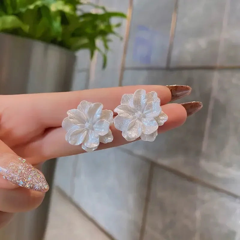 Luminara Enamel Flower Studs
