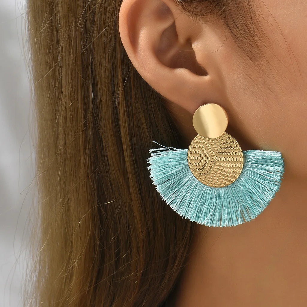 Aurelia White Tassel Luxe Earrings