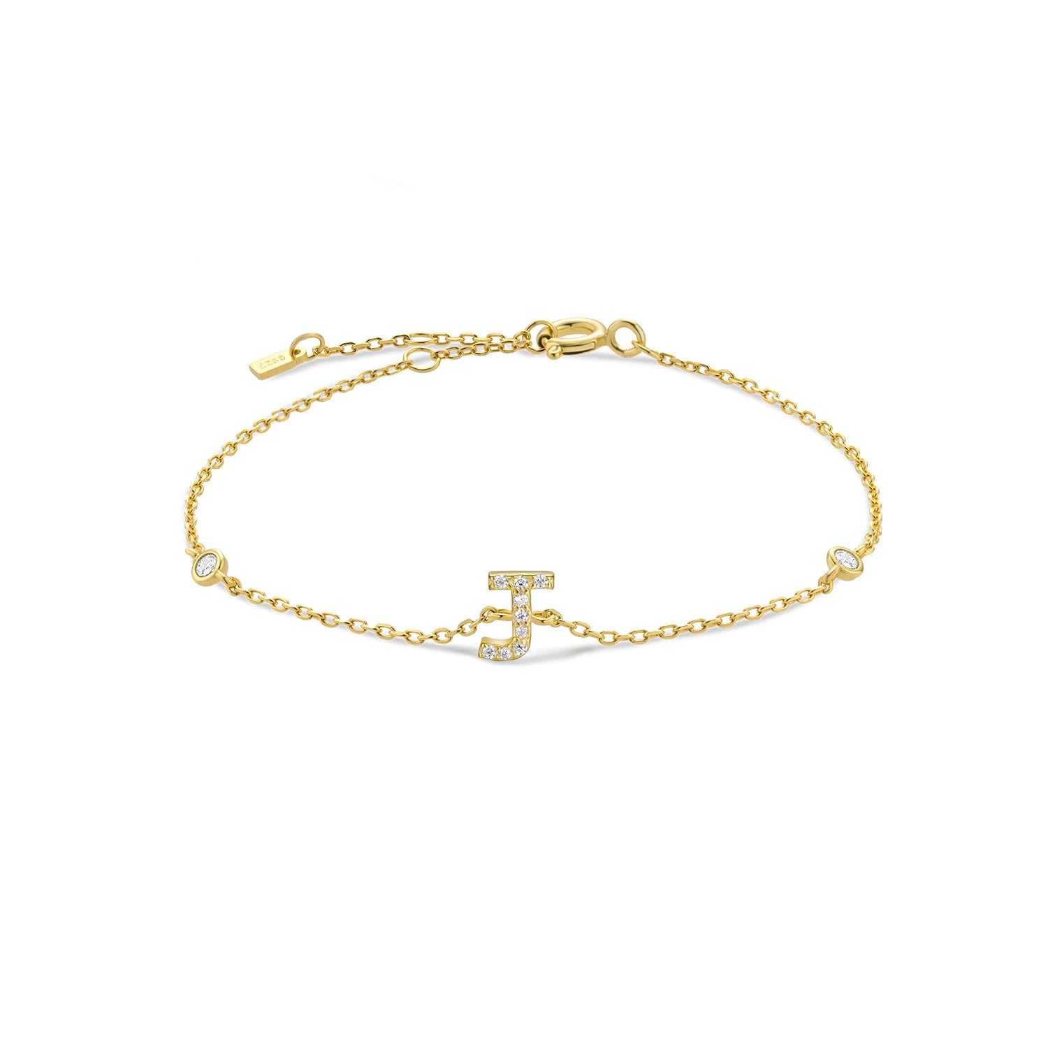 Alphabet CZ Name Bracelet 925 Silver