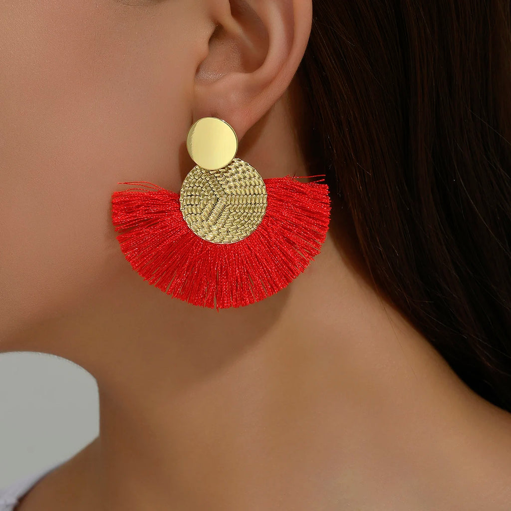 Aurelia White Tassel Luxe Earrings