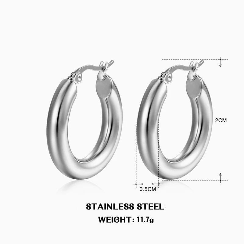 Aurelia Classic Chunky Hoop Earrings
