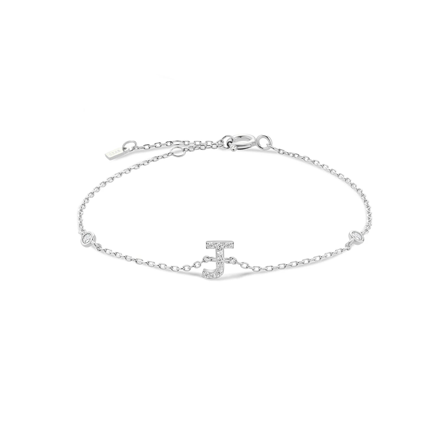 Alphabet CZ Name Bracelet 925 Silver