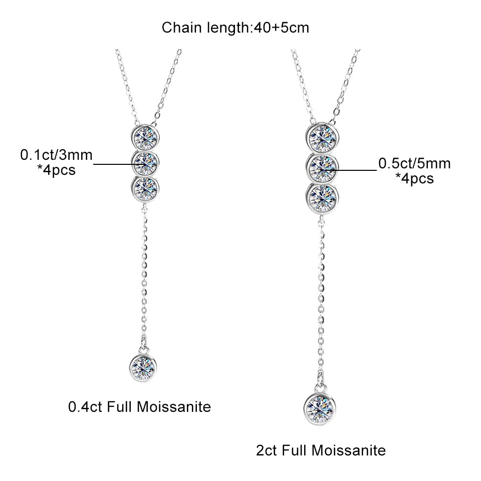 Moissanite Bubble Chain Necklace