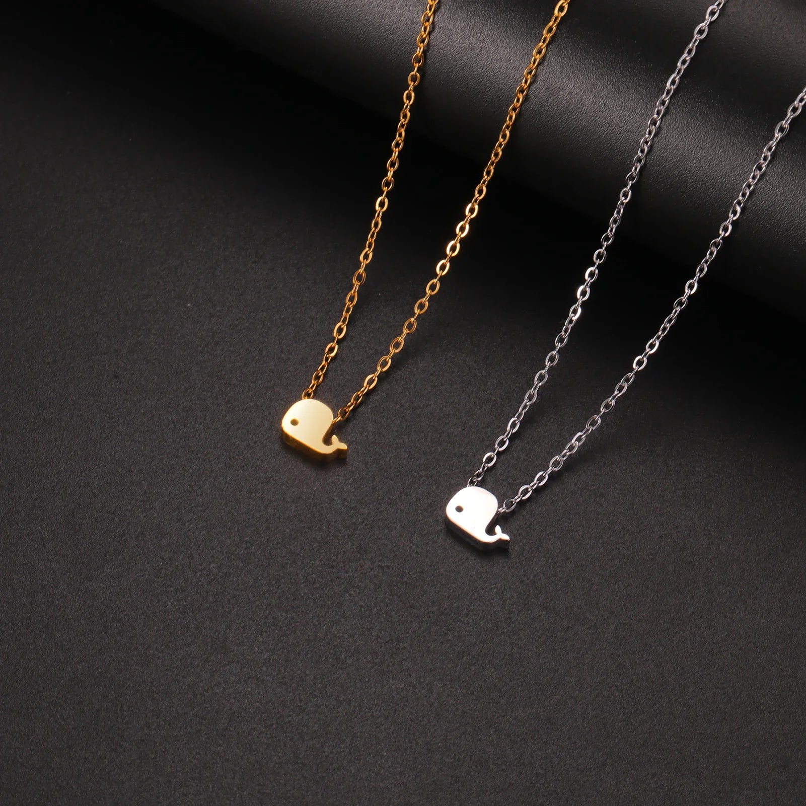 Mini Whale Gold Pendant Necklace