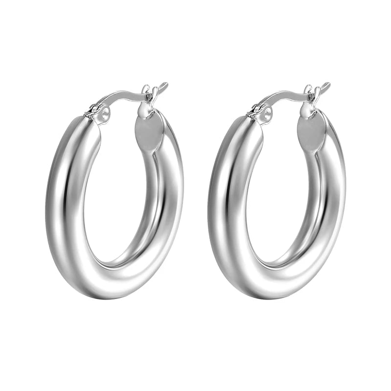 Aurelia Classic Chunky Hoop Earrings