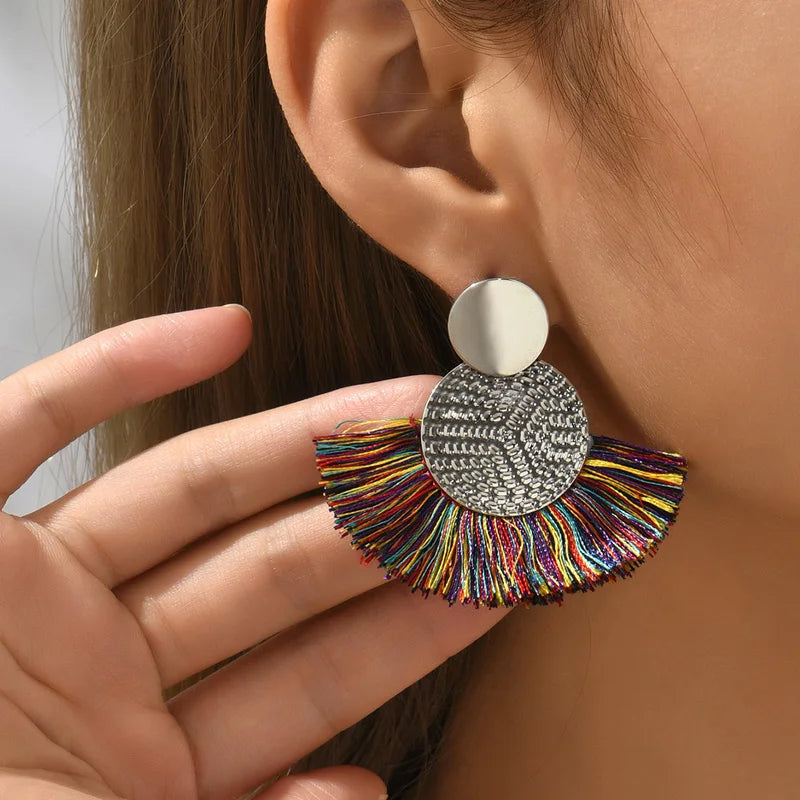 Aurelia White Tassel Luxe Earrings