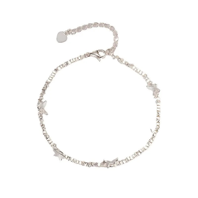 925 Silver Butterfly Bead Bracelet