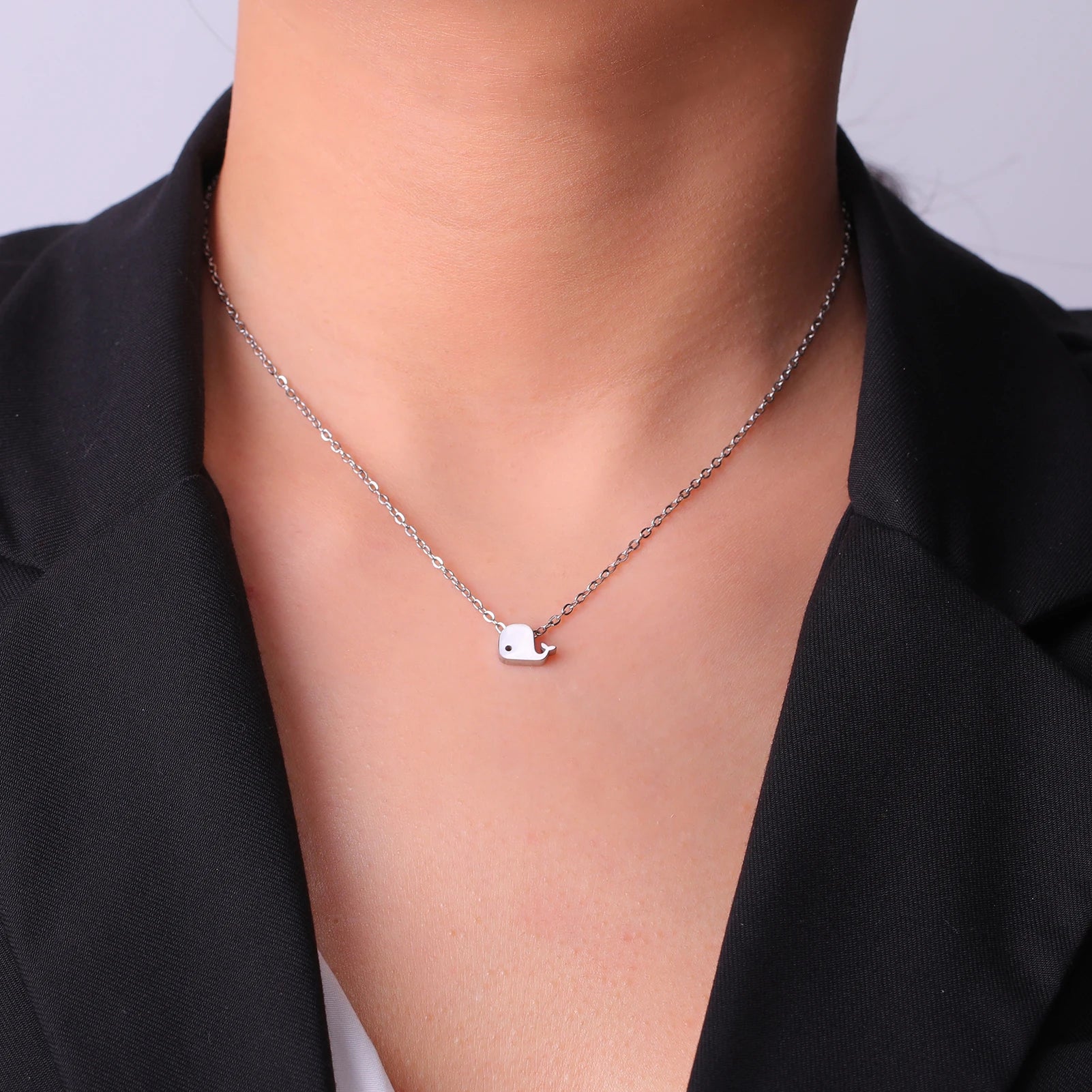 Mini Whale Gold Pendant Necklace