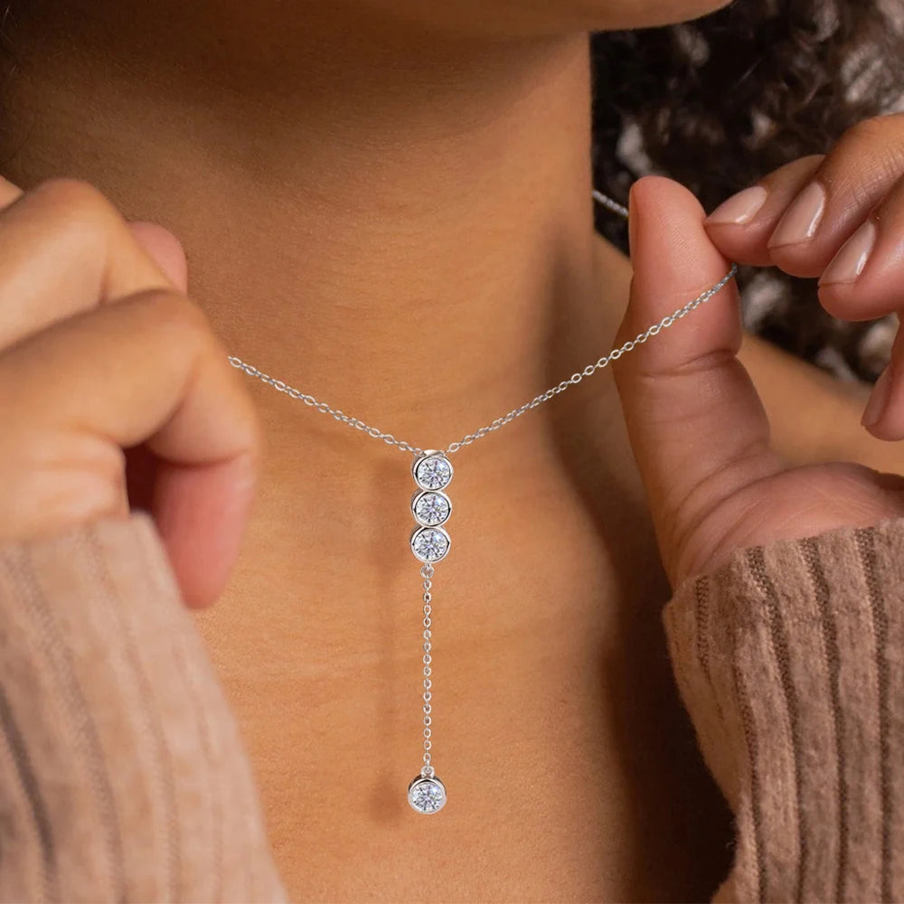 Moissanite Bubble Chain Necklace