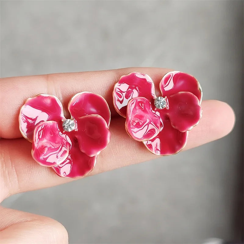 Luminara Enamel Flower Studs