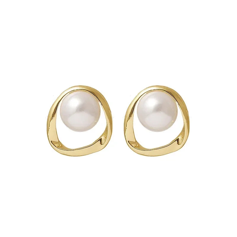 Aurelia Irregular Pearl Luxe Studs