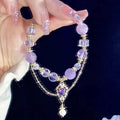 Purple Crystal Butterfly Bracelet