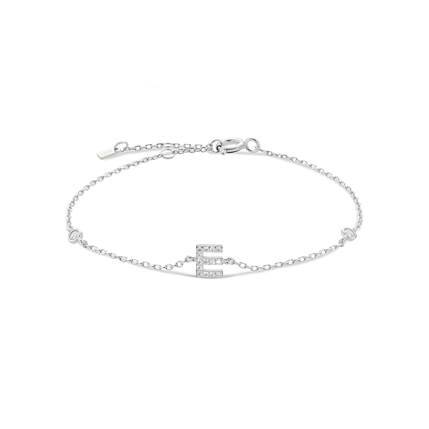 Alphabet CZ Name Bracelet 925 Silver