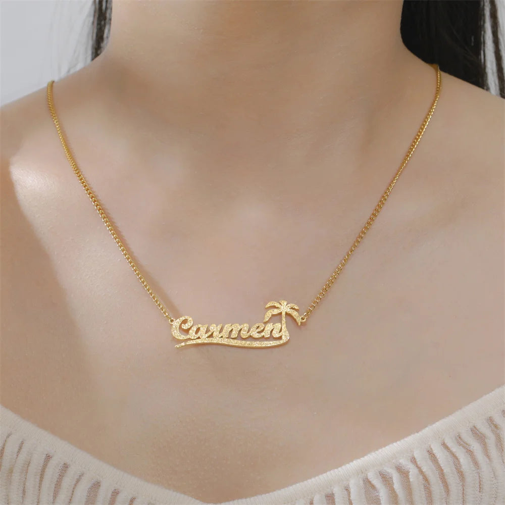 Custom Bling Name Necklace