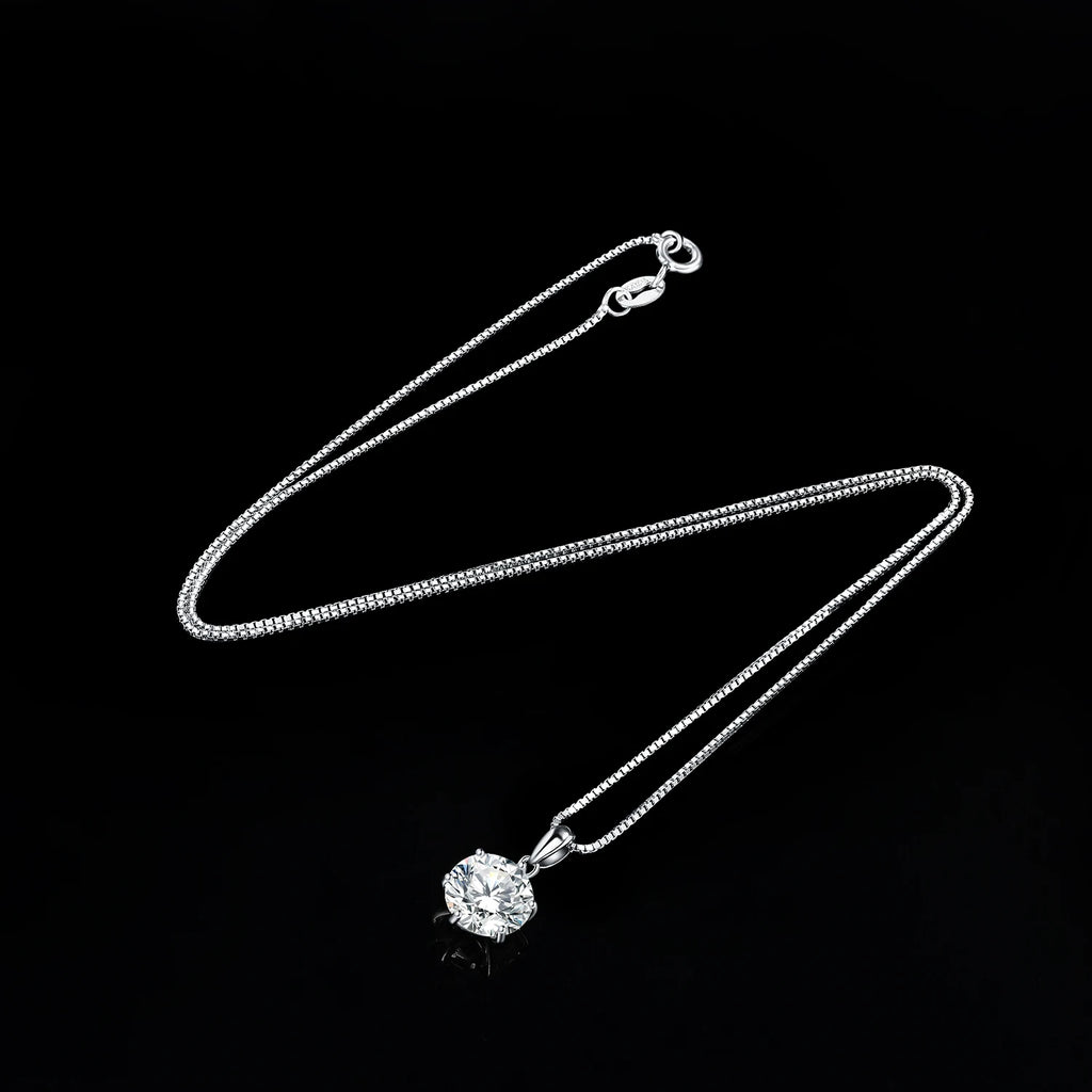 Moissanite Round D Color 925 Silver Pendant