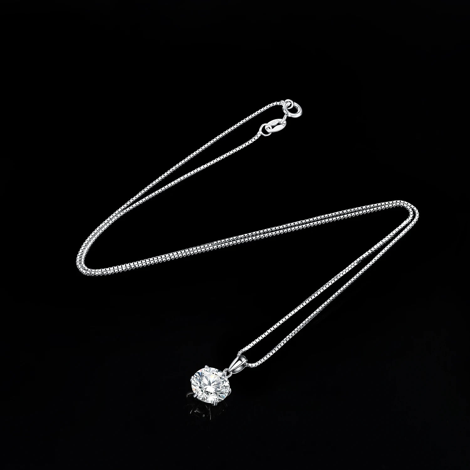 Moissanite Round D Color 925 Silver Pendant