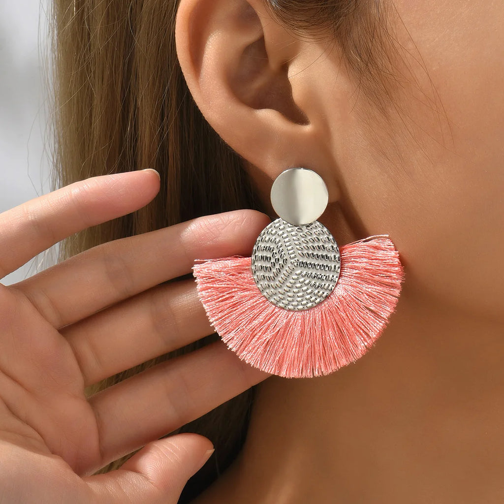 Aurelia White Tassel Luxe Earrings