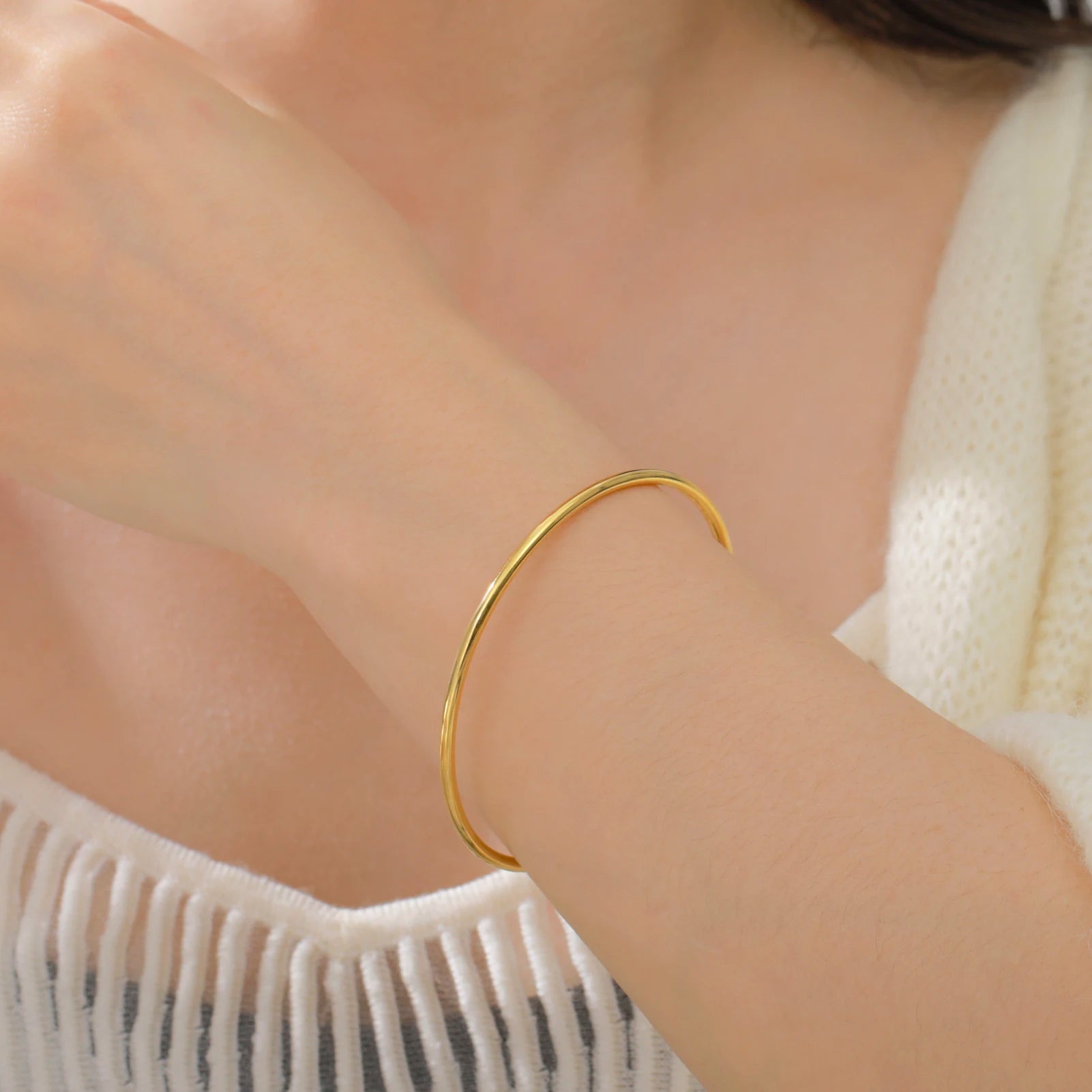 Minimal Gold Cuff Bracelet