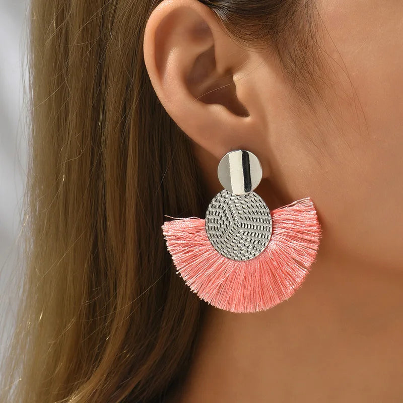 Aurelia White Tassel Luxe Earrings