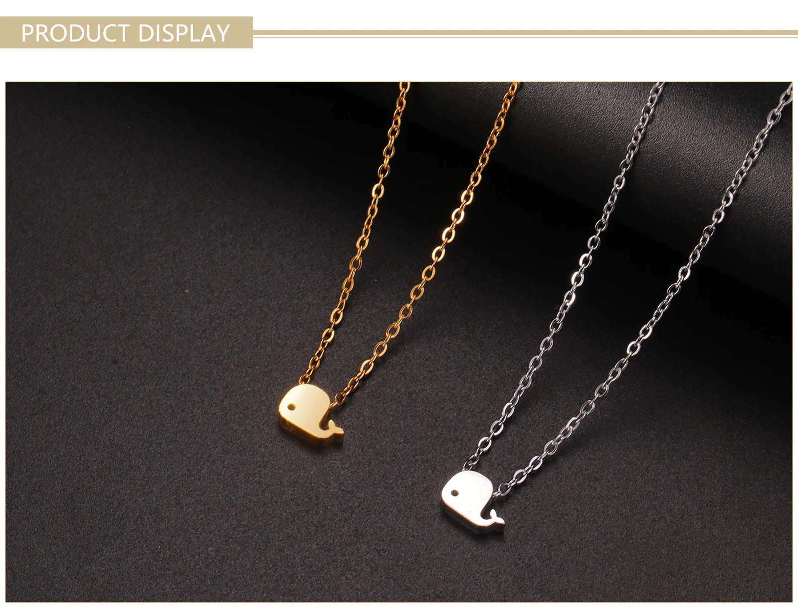 Mini Whale Gold Pendant Necklace