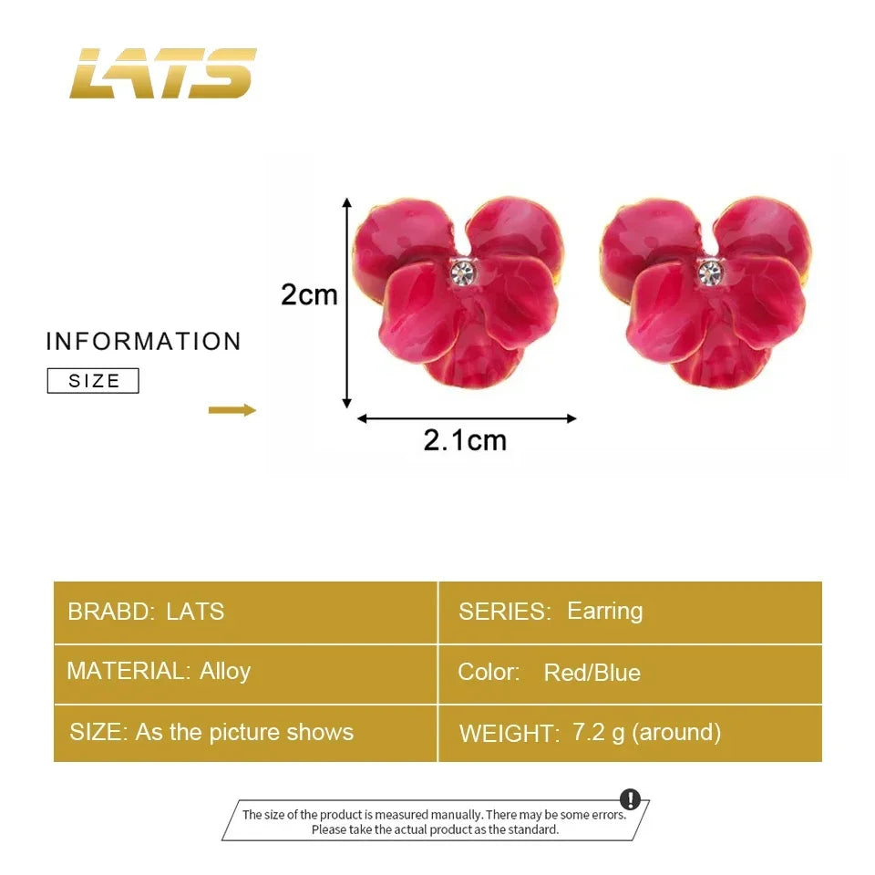 Luminara Enamel Flower Studs