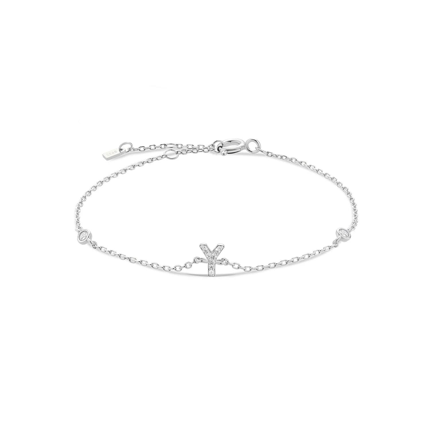Alphabet CZ Name Bracelet 925 Silver