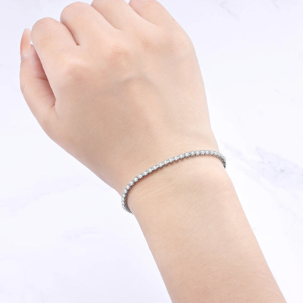 925 Silver CZ Tennis Bracelet