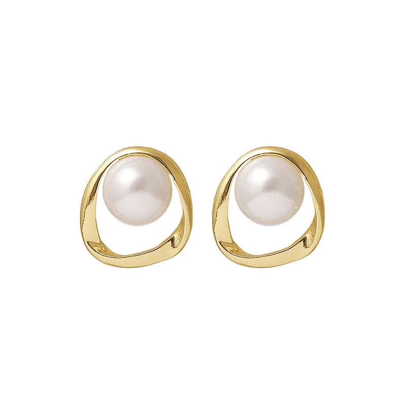 Aurelia Irregular Pearl Luxe Studs