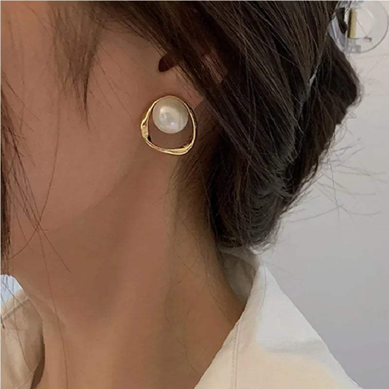 Aurelia Irregular Pearl Luxe Studs