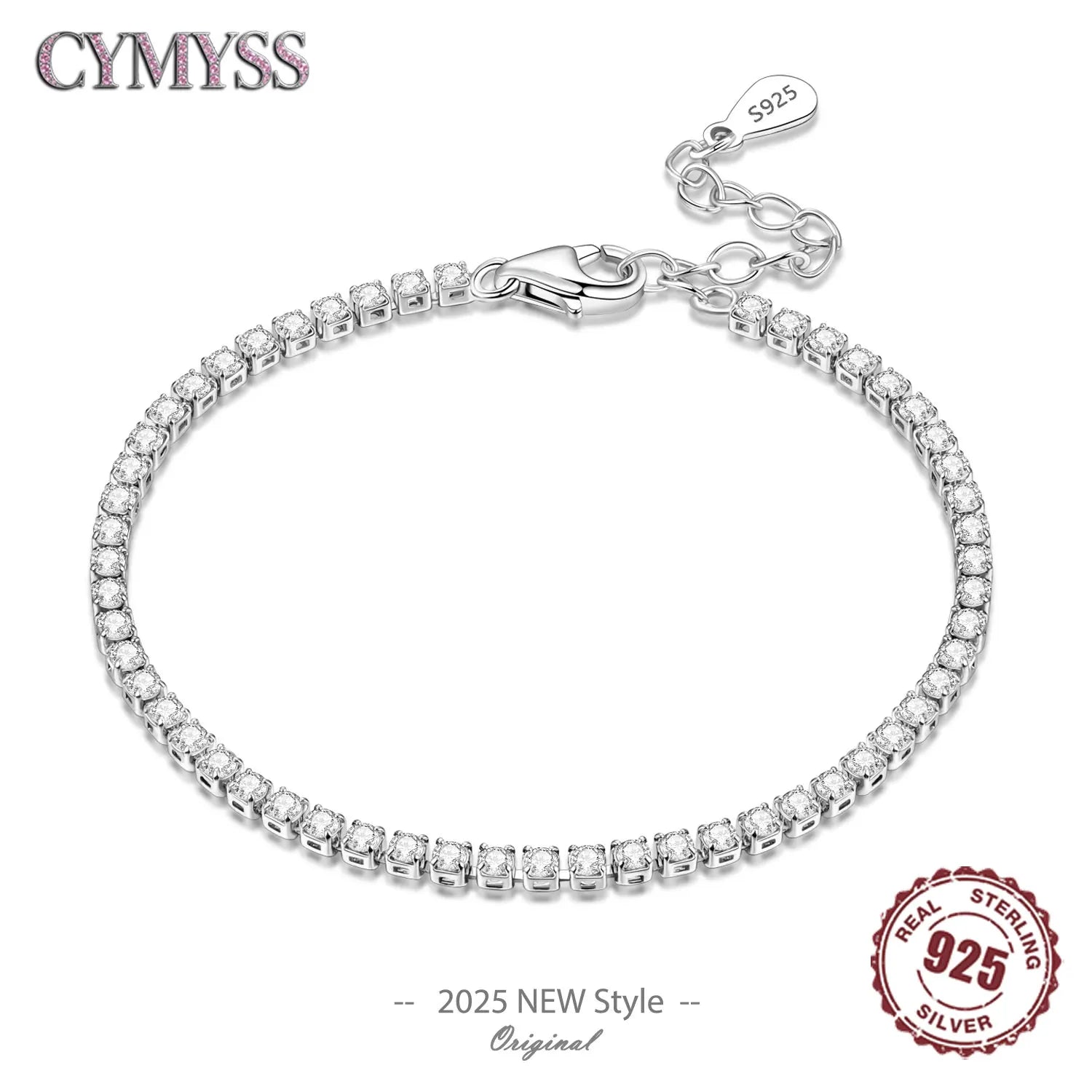 925 Silver CZ Tennis Bracelet