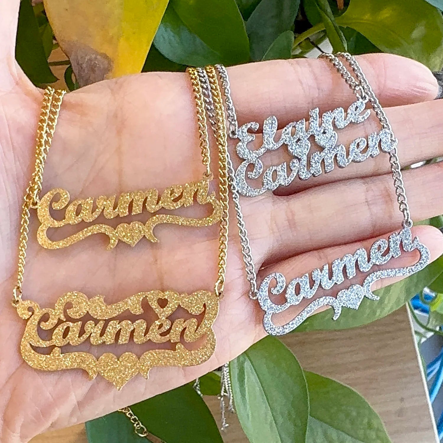 Custom Bling Name Necklace